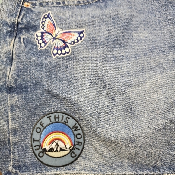 NWOT Wild Fable Women's Retro Patches Denim Mini Skirt 16 - Picture 5 of 8